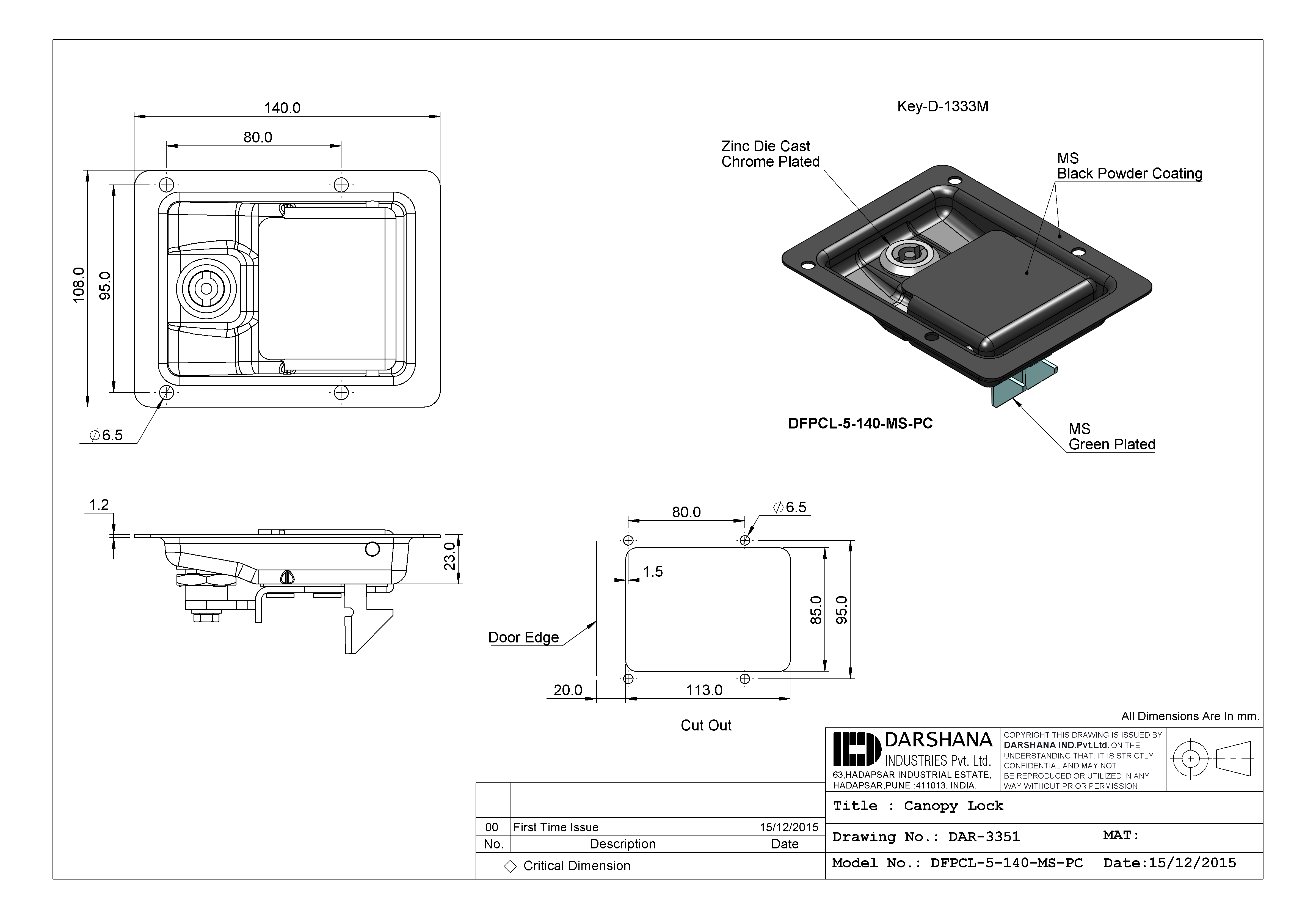 Darshana Industries Item No DFPCL 5 140 MS PC MAPA Engineering Company