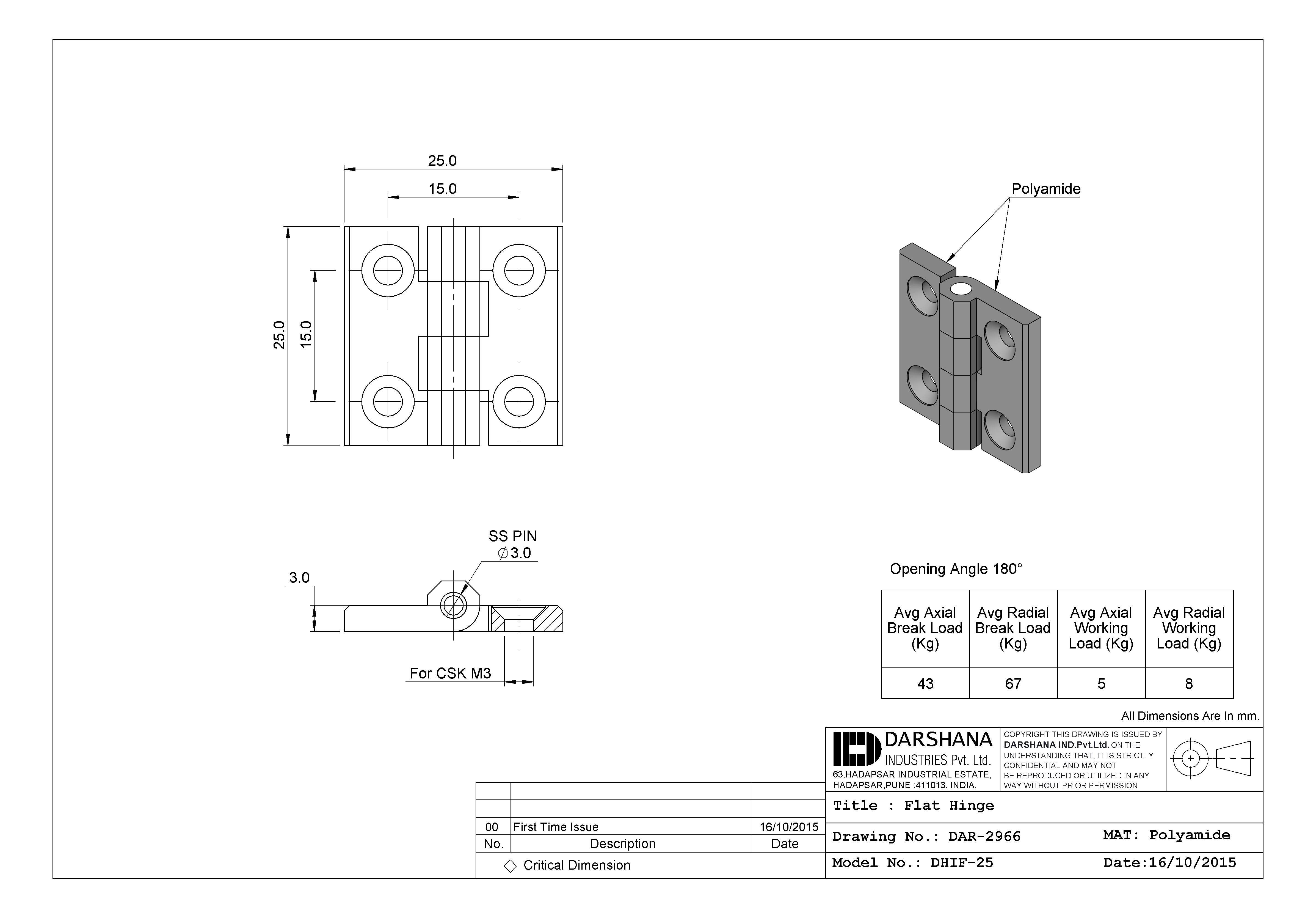 Darshana industries Item No -DHIF-25 - MAPA Engineering Company