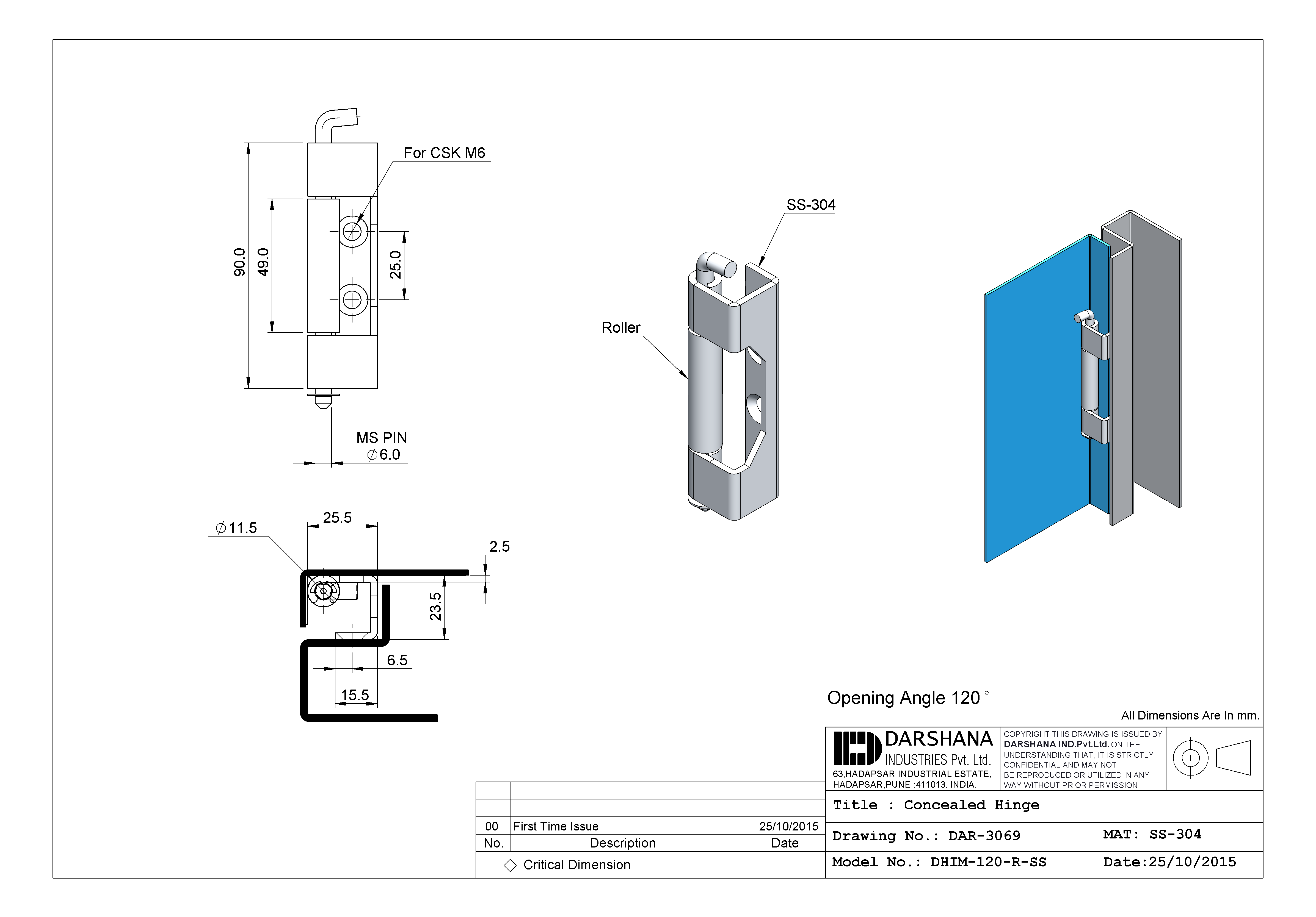 Darshana industries Item No DHIM120SS MAPA Engineering Company